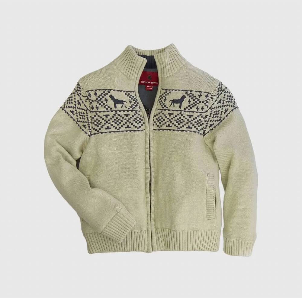 NEW SOUTHERN PROPER boy's sweater jacket in beige